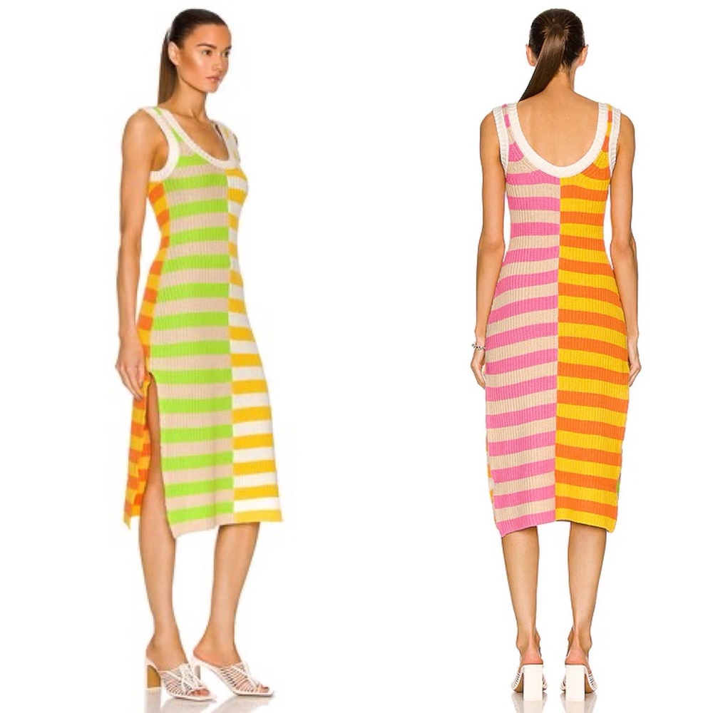 Staud Seashore Colorblock Striped Tank Dress LIKE NEW!